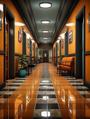 Canvas Print - corridor in a hotel