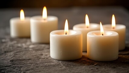 Canvas Print -  A warm and inviting ambiance with these glowing candles