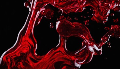 Canvas Print -  Red liquid splash in motion