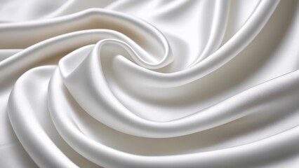 Sticker -  Elegant white silk fabric in motion