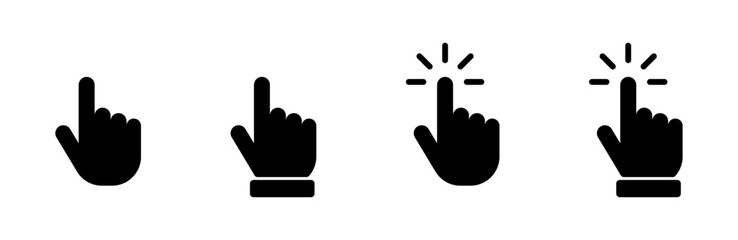 Wall Mural - Hand cursor icon set