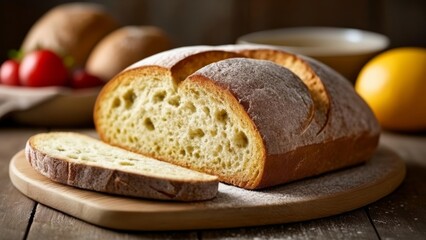 Canvas Print -  Freshly baked bread ready to be savored