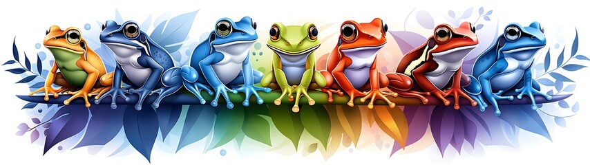 create a vibrant poster featuring the life cycle of a frog with colorful and engaging illustrations,