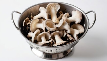 Canvas Print -  Freshly harvested mushrooms ready for cooking