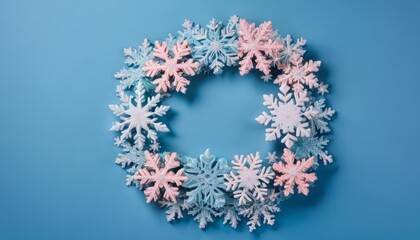 Sticker -  Winters charm captured in a snowflake wreath