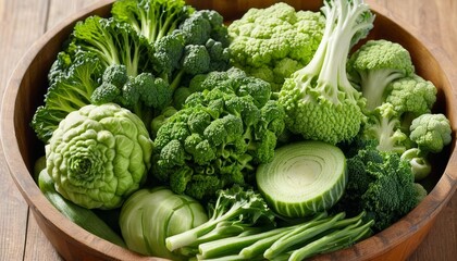 Canvas Print -  Fresh and vibrant a bowl of healthy greens