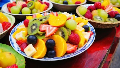 Sticker -  Fresh fruit salad ready to be enjoyed