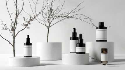 Canvas Print - Minimalist Beauty Product Display