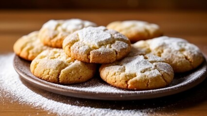 Wall Mural -  Deliciously baked sugarcoated cookies ready to be savored