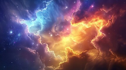 Wall Mural - colorful space galaxy cloud nebula. stary night cosmos. universe science astronomy. supernova backgr