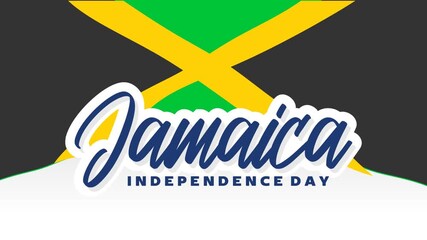 Canvas Print - animated video happy independence day jamaica