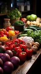 Poster - vegetables on stall