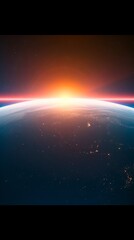 Wall Mural - a view of the earth from space at night
