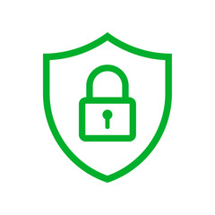 Wall Mural - shield with lock icon