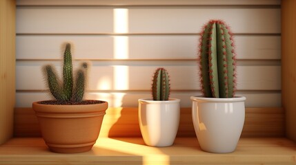 Canvas Print - cactus in a pot