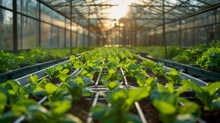 Sticker - there is a greenhouse with a lot of plants growing inside