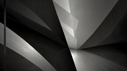 Wall Mural - abstract black and silver are light gray with white the gradient is the surface with templates metal texture soft lines tech diagonal background black dark sleek clean modern Generative AI