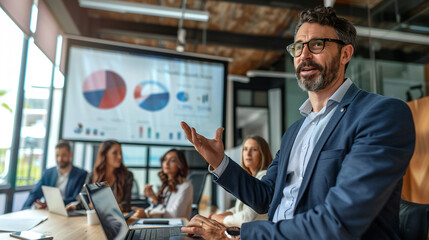 Professional presentation in a boardroom