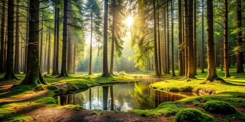  Rejuvenate in a peaceful forest setting , nature, harmony, relaxation, serenity, tranquility, rejuvenation, outdoors