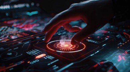 Digital marketing strategy layout with futuristic elements