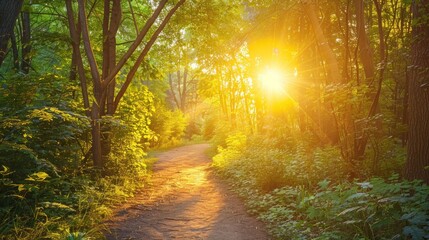 Poster - Sunlight Through the Trees