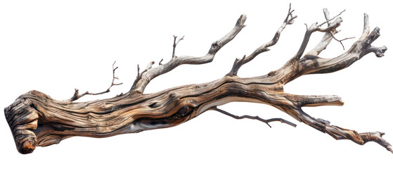 Beautiful driftwood and trees branch tree, dry wood, bare tree, twig. Close up Various textured pieces isolated on background