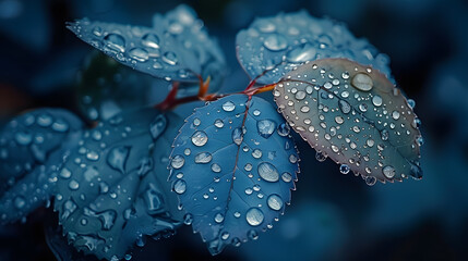 Wall Mural - Dark blue nature background