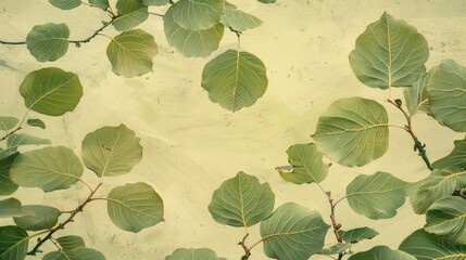 Wall Mural - Botanical backdrop Linden leaves from nature