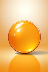 Sticker - abstract orange sphere