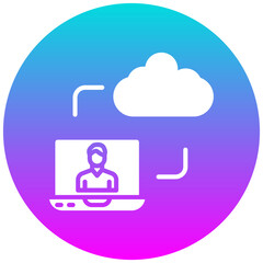 Poster - Network Data Backup vector icon. Can be used for Networking iconset.