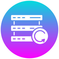 Sticker - Network Data Recovery vector icon. Can be used for Networking iconset.