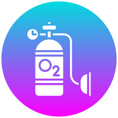 Wall Mural - Oxygen Tank vector icon. Can be used for Ocean iconset.