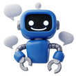 © Kannapat - 3d Robot chatbot, AI servers technology.