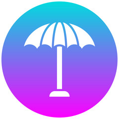 Poster - Parasol vector icon. Can be used for Beach Resort iconset.