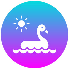 Poster - Pool Float vector icon. Can be used for Beach Resort iconset.