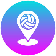 Wall Mural - Location vector icon. Can be used for Volleyball iconset.