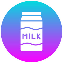 Canvas Print - Milk Box vector icon. Can be used for Beverages iconset.