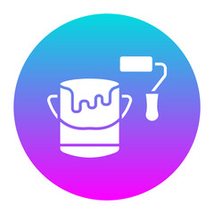 Sticker - Paint Bucket vector icon. Can be used for Home Improvements iconset.