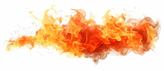 Wall Mural - Fiery Abstract Flame Pattern on White