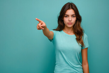 Poster - A woman pointing her finger at the camera