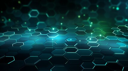 Wall Mural - modern technology abstract background featuring hexagonal shapes: high-tech vector illustration for 