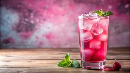 Refreshing pink drink with ice , cocktail, beverage, pink, refreshing, cold, iced, cocktail glass, citrus, summer, straw