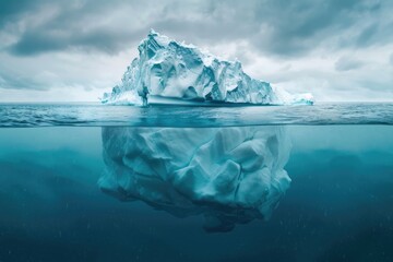 Canvas Print - Iceberg at sea