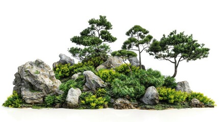 Sticker - pine tree on a rock