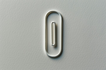 there is a paper clip that is on a white surface