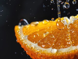 Wall Mural - orange and bubbles