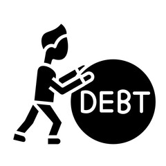 Wall Mural - Debt Snowball Icon