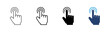 © AAVAA - Hand click icon set. pointer icon vector. hand cursor icon vector