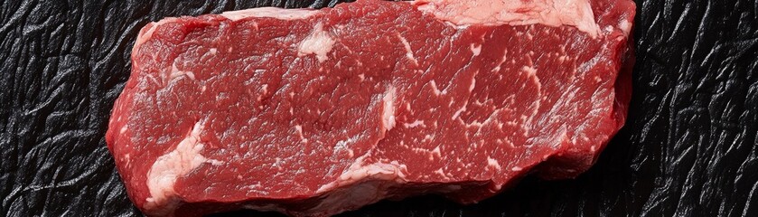 Wall Mural - Succulent Raw Steak with Rich Marbling Texture for Gourmet Cooking