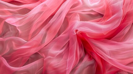 Canvas Print - A pink fabric with a wavy texture